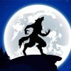 Werewolf Silhouette paint by numbers