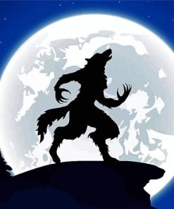 Werewolf Silhouette paint by numbers