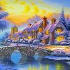 Winter Landscape House paint by numbers