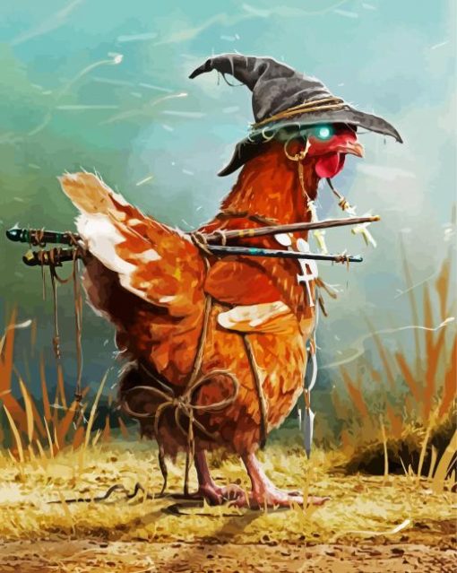 Witch Chicken paint by numbers