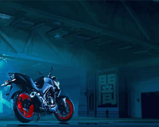 Yamaha MT Motorcycle paint by numbers