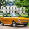 Yellow Classic Skoda Car paint by numbers