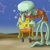 Zombie Squidward paint by numbers
