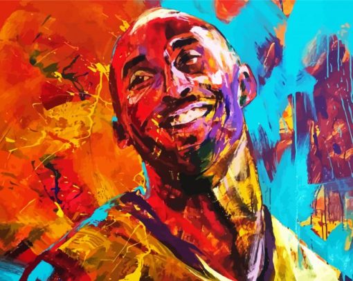Abstract Kobe Bryant paint by numbers