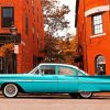 Cool Cyan Classic Car paint by numbers