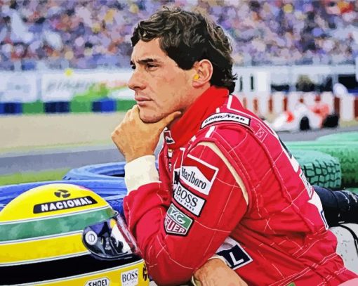 Aesthetic Ayrton Senna paint by numbers