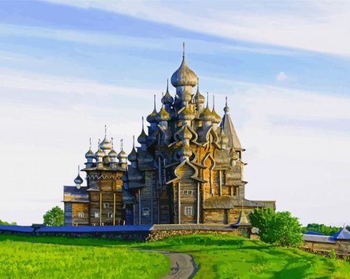Beautiful Kizhi Museum paint by numbers