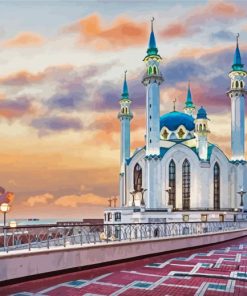 Kul Sharif Mosque At Sunset paint by numbers