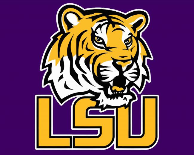 LSU American Football Logo paint by numbers