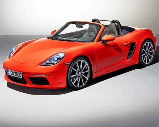 Luxury Porsche 718 Boxster paint by numbers