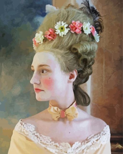Beautiful Rococo Lady paint by numbers