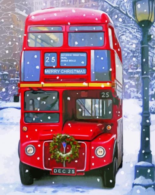 Aesthetic Red Routemaster paint by numbers