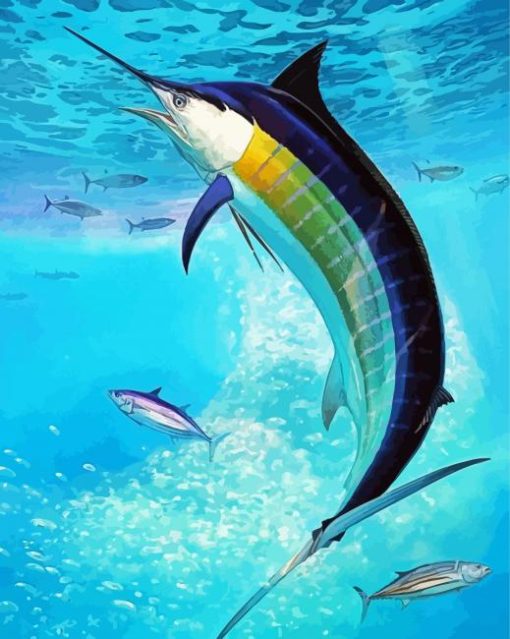Aesthetic Sailfish paint by numbers