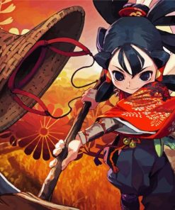 Sakuna Character paint by numbers