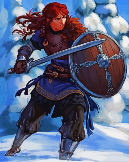 Shieldmaiden Art paint by numbers