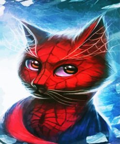 Spider Cat Art paint by numbers