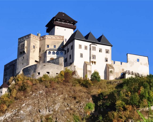 The Trenčín Castle paint by numbers