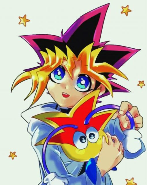 Aesthetic Yugi Muto paint by numbers