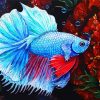 Beautiful Blue Fish paint by numbers