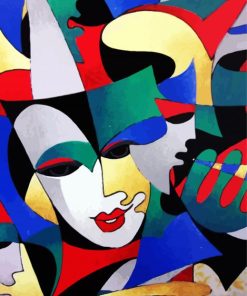 Aesthetics Cubism Faces paint by numbers