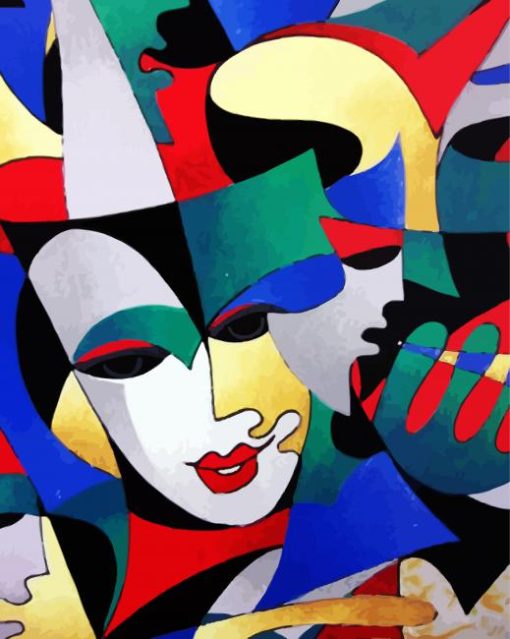 Aesthetics Cubism Faces paint by numbers