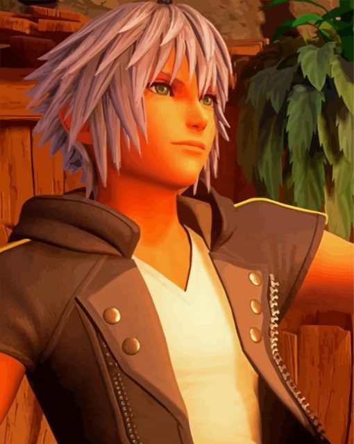 Aesthetic Riku Character paint by numbers