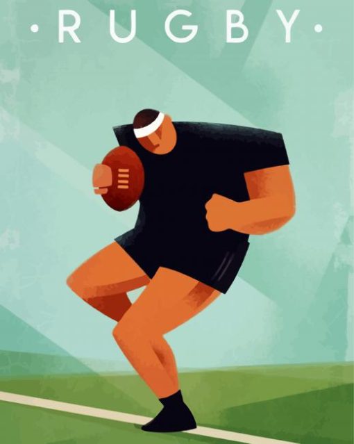 Aesthetic Rugby Sport paint by numbers