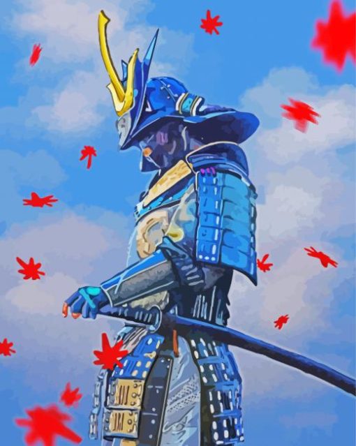 Aesthetic Samurai Warrior paint by numbers