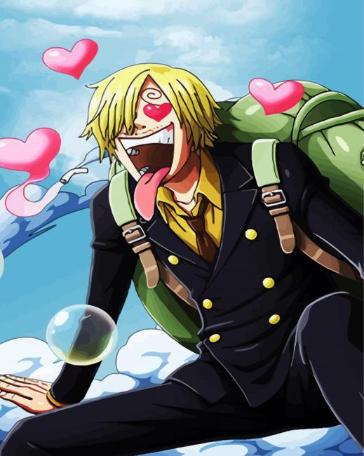Sanji Vinsmoke In Love Paint By Numbers - Canvas Paint by numbers