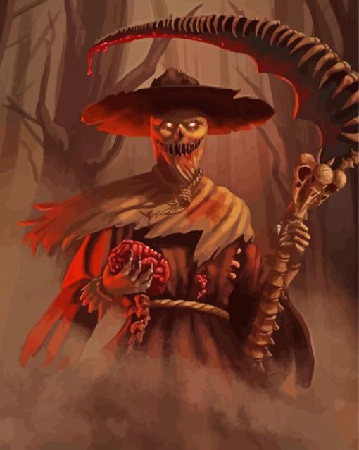 Scary Scarecrow Killer paint by numbers