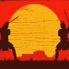 Samurais Silhouettes paint by numbers