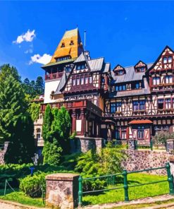 Sinaia Buildings paint by numbers