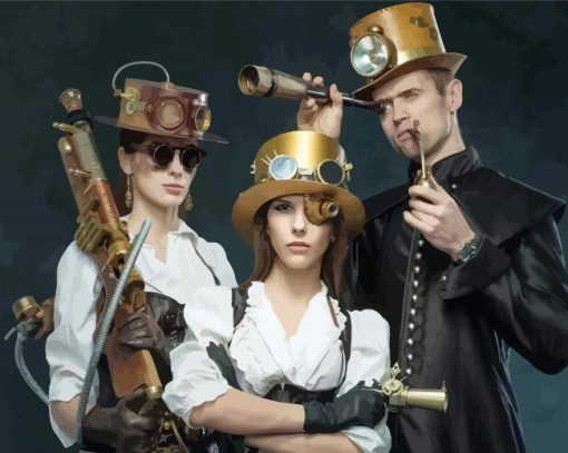 Steampunk People paint by numbers