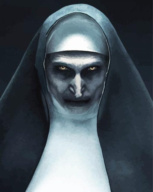 The Scary Nun Movie paint by numbers