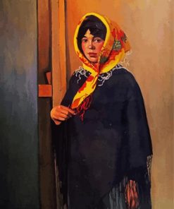 Woman Wearing Headscarf paint by numbers