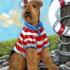 Captain Airedale Terrier paint by numbers