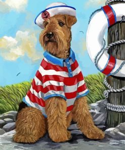 Captain Airedale Terrier paint by numbers