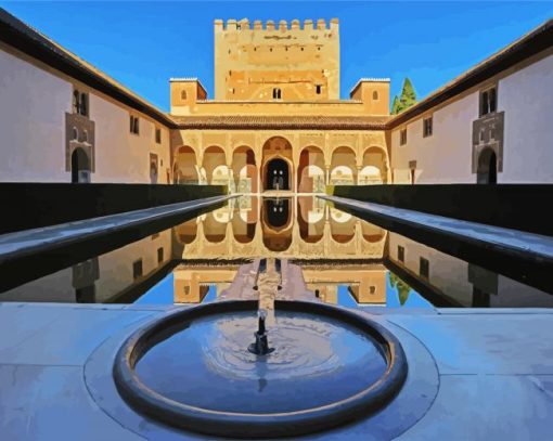 Alhambra Palace Reflection paint by numbers