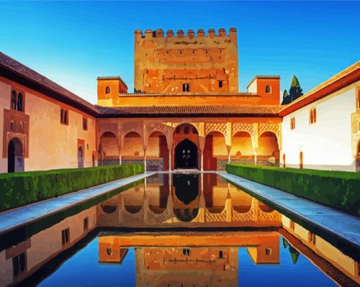 Alhambra Palace Water Mirror paint by numbers