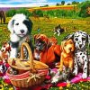 Adorable Animals Picnic paint by numbers