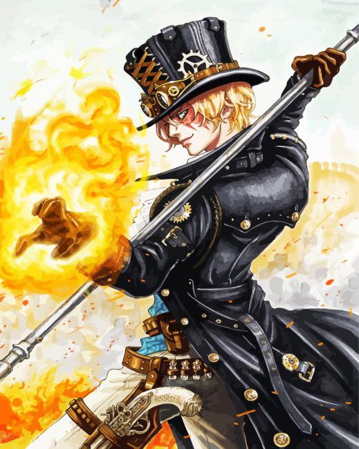 Sabo Anime Character paint by numbers