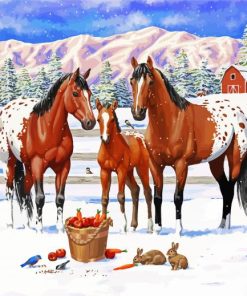 Appaloosa Horses Family paint by numbers