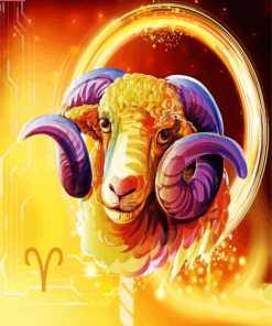 Aries Sign Art paint by numbers
