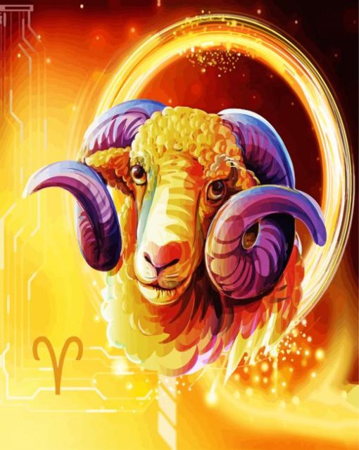 Aries Sign Art paint by numbers