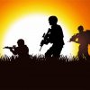 Army Silhouette paint by numbers