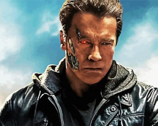 Arnold Schwarzenegger Terminator paint by numbers