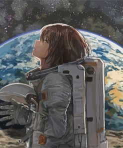Astronaut Anime Girl paint by numbers