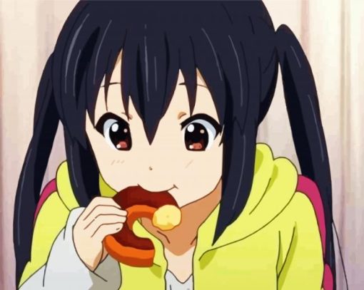 Azusa Nakano Eating paint by numbers