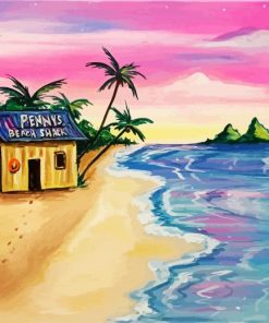 Aesthetic Beach Shack paint by numbers