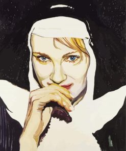 Beautiful Nun Art paint by numbeers